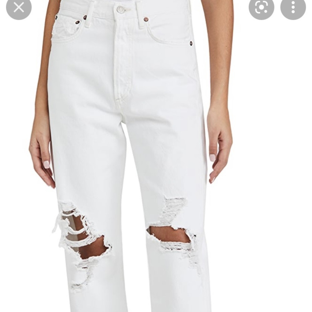 AGOLDE 90s white jeans